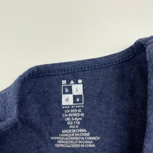 Load image into Gallery viewer, Girls Max Studio, blue marle t-shirt / top, lace detail, EUC, size 6,  