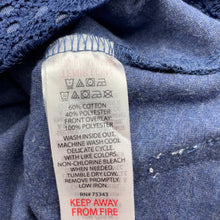 Load image into Gallery viewer, Girls Max Studio, blue marle t-shirt / top, lace detail, EUC, size 6,  