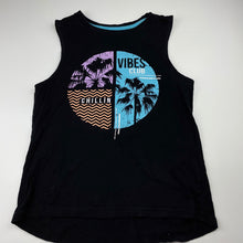 Load image into Gallery viewer, Boys Tilt, black cotton singlet / tank top, GUC, size 10,  
