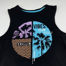 Load image into Gallery viewer, Boys Tilt, black cotton singlet / tank top, GUC, size 10,  