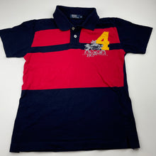 Load image into Gallery viewer, Boys Polo, red &amp; navy cotton polo shirt top, FUC, size 10,  