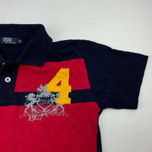 Load image into Gallery viewer, Boys Polo, red &amp; navy cotton polo shirt top, FUC, size 10,  
