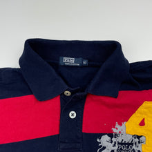 Load image into Gallery viewer, Boys Polo, red &amp; navy cotton polo shirt top, FUC, size 10,  