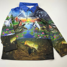 Load image into Gallery viewer, Boys Big Fish Gear, lightweight long sleeve polo top, EUC, size 8,  