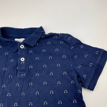 Load image into Gallery viewer, Boys Zara, navy cotton polo shirt top, FUC, size 8,  