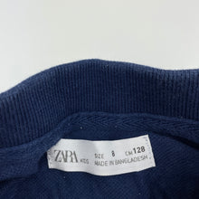 Load image into Gallery viewer, Boys Zara, navy cotton polo shirt top, FUC, size 8,  