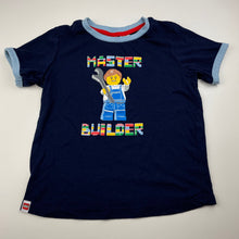 Load image into Gallery viewer, Boys Lego, navy pyjama t-shirt / top, GUC, size 7,  