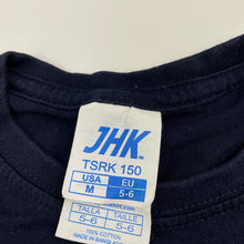 Load image into Gallery viewer, Boys JHK, navy cotton t-shirt / top, EUC, size 5-6,  