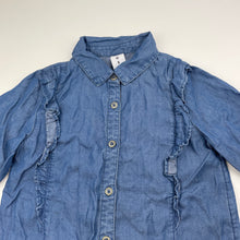 Load image into Gallery viewer, Girls Target, blue lyocell long sleeve shirt, FUC, size 5,  