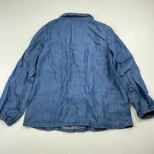 Load image into Gallery viewer, Girls Target, blue lyocell long sleeve shirt, FUC, size 5,  