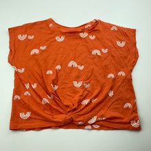 Load image into Gallery viewer, Girls Mango, orange cotton twist front top, EUC, size 8,  