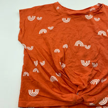 Load image into Gallery viewer, Girls Mango, orange cotton twist front top, EUC, size 8,  