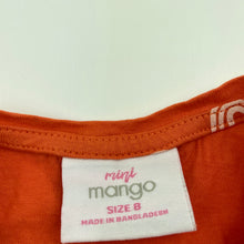 Load image into Gallery viewer, Girls Mango, orange cotton twist front top, EUC, size 8,  