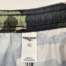 Load image into Gallery viewer, Boys Wave Zone, camo print board shorts, elasticated, EUC, size 10,  