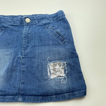 Load image into Gallery viewer, Girls Clothing &amp; Co, stretch denim skirt, adjustable, L: 30cm, GUC, size 12,  