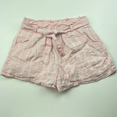 Girls Target, cotton lined linen / cotton shorts, elasticated, GUC, size 6,  