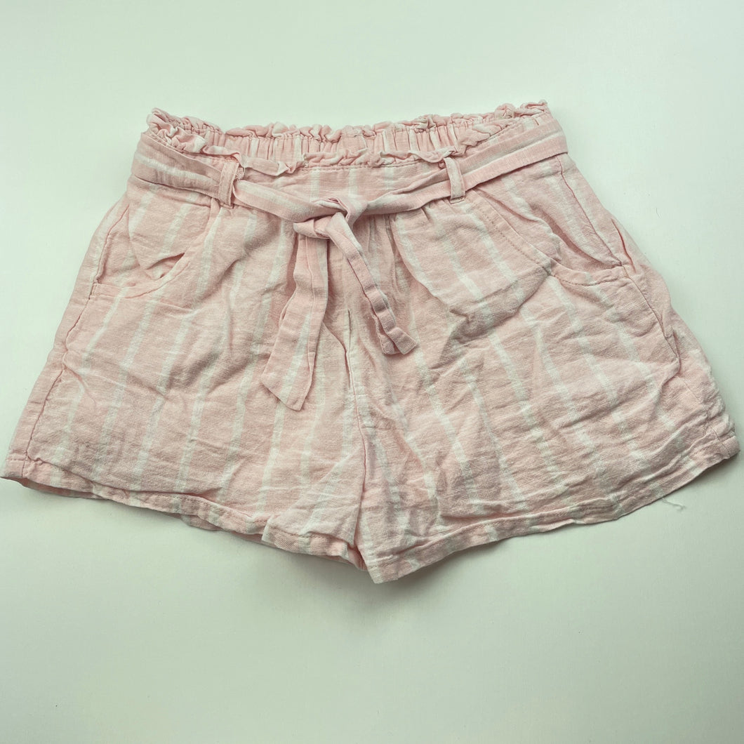 Girls Target, cotton lined linen / cotton shorts, elasticated, GUC, size 6,  