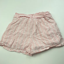 Load image into Gallery viewer, Girls Target, cotton lined linen / cotton shorts, elasticated, GUC, size 6,  