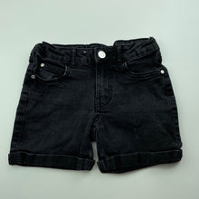 Load image into Gallery viewer, Girls Target, dark stretch denim shorts, adjustable, FUC, size 7,  