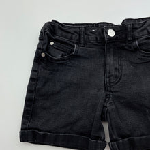 Load image into Gallery viewer, Girls Target, dark stretch denim shorts, adjustable, FUC, size 7,  