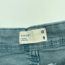Load image into Gallery viewer, Boys Target, blue stretch cotton shorts, adjustable, FUC, size 9,  
