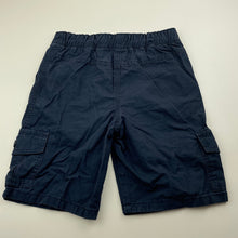 Load image into Gallery viewer, Boys Target, navy cotton cargo shorts, elasticated, EUC, size 8,  