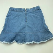 Load image into Gallery viewer, Girls Future You, blue stretch denim skirt, adjustable, L: 34cm, GUC, size 10,  