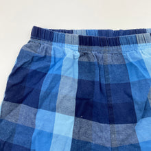 Load image into Gallery viewer, Boys Next, blue check lightweight cotton shorts, elasticated, GUC, size 6,  