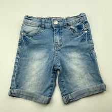 Load image into Gallery viewer, Girls Pumpkin Patch, lightweight stretch denim shorts, adjustable, FUC, size 5,  