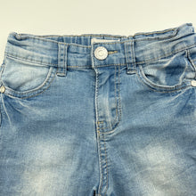 Load image into Gallery viewer, Girls Pumpkin Patch, lightweight stretch denim shorts, adjustable, FUC, size 5,  