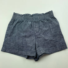 Load image into Gallery viewer, Girls Target, chambray cotton shorts, elasticated, EUC, size 5,  