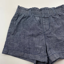 Load image into Gallery viewer, Girls Target, chambray cotton shorts, elasticated, EUC, size 5,  