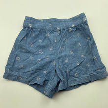 Load image into Gallery viewer, Girls Anko, chambray cotton shorts, elasticated, FUC, size 6,  