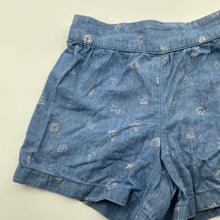 Load image into Gallery viewer, Girls Anko, chambray cotton shorts, elasticated, FUC, size 6,  