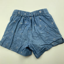 Load image into Gallery viewer, Girls Anko, chambray cotton shorts, elasticated, FUC, size 6,  