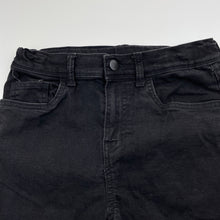 Load image into Gallery viewer, Boys Anko, black stretch denim shorts, adjustable, GUC, size 12,  