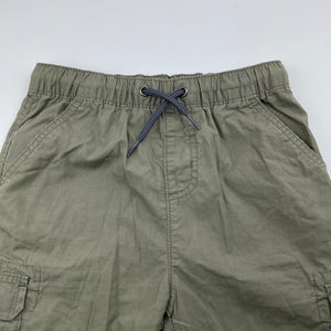 Boys Kids & Co, khaki lightweight cotton shorts, elasticated, GUC, size 7,  