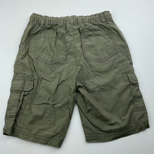 Boys Kids & Co, khaki lightweight cotton shorts, elasticated, GUC, size 7,  