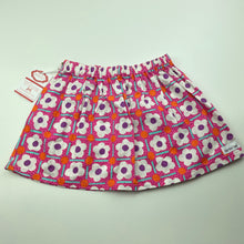 Load image into Gallery viewer, Girls Boo Boo Dees, colourful floral cotton skirt, elasticated, L: 25.5cm, NEW, size 2,  