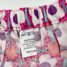 Load image into Gallery viewer, Girls Boo Boo Dees, colourful floral cotton skirt, elasticated, L: 25.5cm, NEW, size 2,  