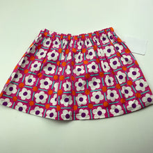 Load image into Gallery viewer, Girls Boo Boo Dees, colourful floral cotton skirt, elasticated, L: 25.5cm, NEW, size 2,  