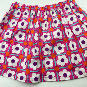 Girls Boo Boo Dees, colourful floral cotton skirt, elasticated, L: 25.5cm, NEW, size 2,  