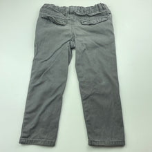 Load image into Gallery viewer, Boys H&amp;T, grey cotton casual pants, adjustable, Inside leg: 34.5cm, FUC, size 2,  