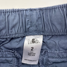 Load image into Gallery viewer, Boys H&amp;T, lightweight cotton shorts, elasticated, FUC, size 2,  