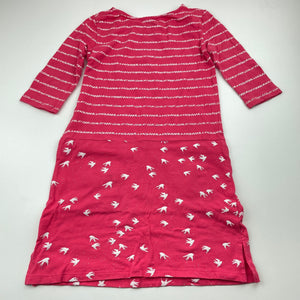 Girls Junior by DJs, pink & white casual dress, FUC, size 6-7, L: 60cm