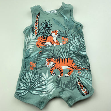 unisex Dymples, cotton romper, tigers, FUC, size 00,  
