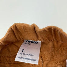 Load image into Gallery viewer, Boys Anko, tan cotton / linen shorts, elasticated, EUC, size 1,  