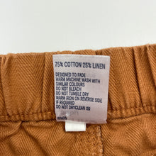 Load image into Gallery viewer, Boys Anko, tan cotton / linen shorts, elasticated, EUC, size 1,  