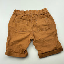 Load image into Gallery viewer, Boys Anko, tan cotton / linen shorts, elasticated, EUC, size 1,  