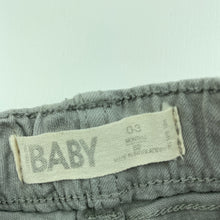 Load image into Gallery viewer, unisex Cotton On, grey stretch denim pants, elasticated, GUC, size 000,  